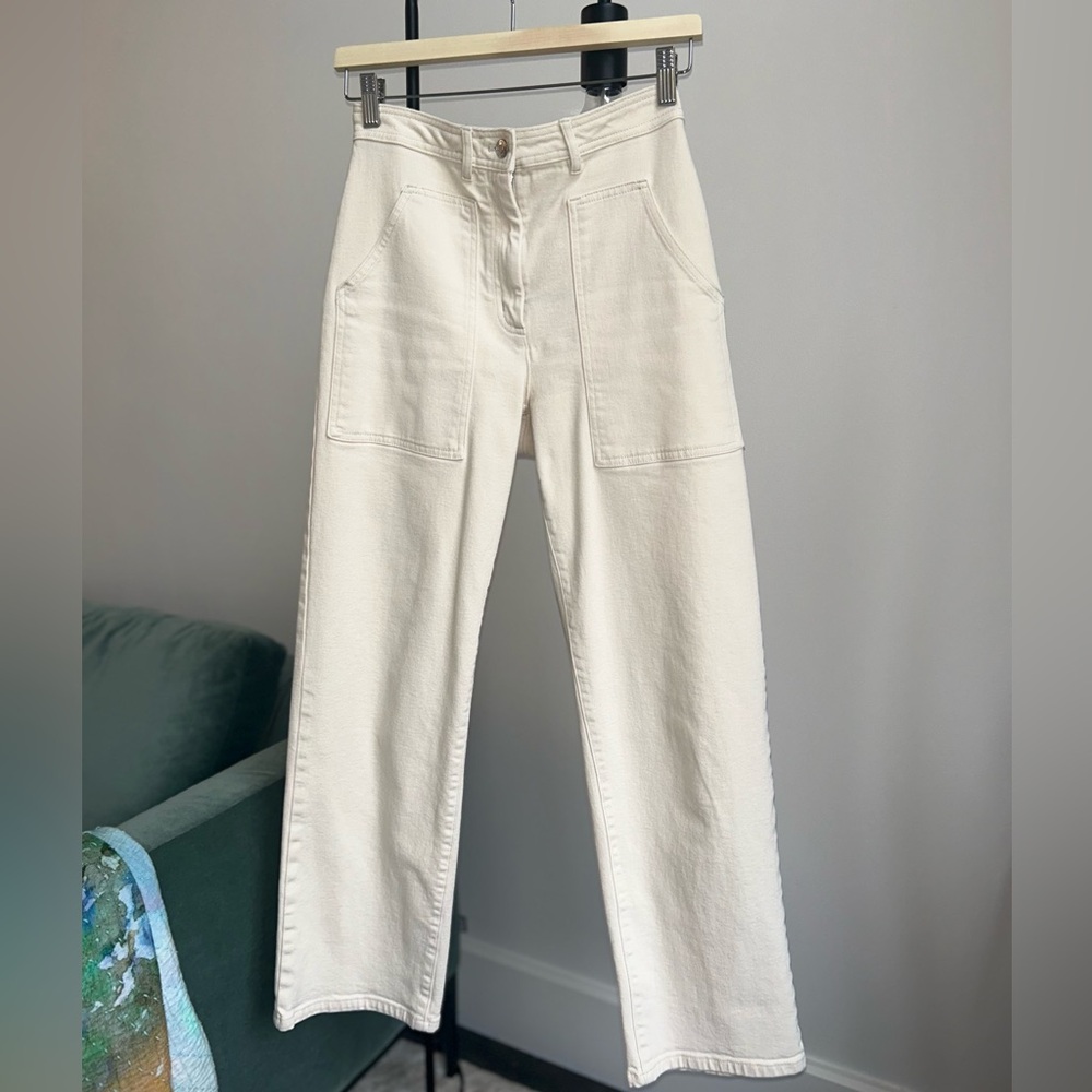 Wilfred Cream High-Rise Pants - Picture 1 of 3